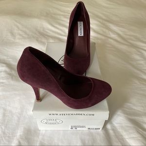 Steve Madden Contrvsy Burgundy Suede Pump Sz 6.5